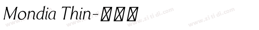 Mondia Thin字体转换